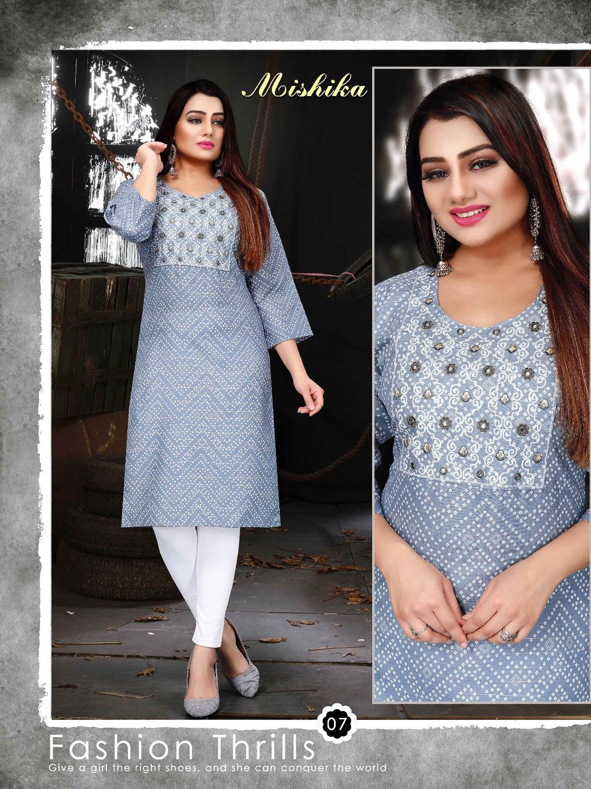 Aagya Mishika 3 Fancy Wear Wholesale Kurti Collection